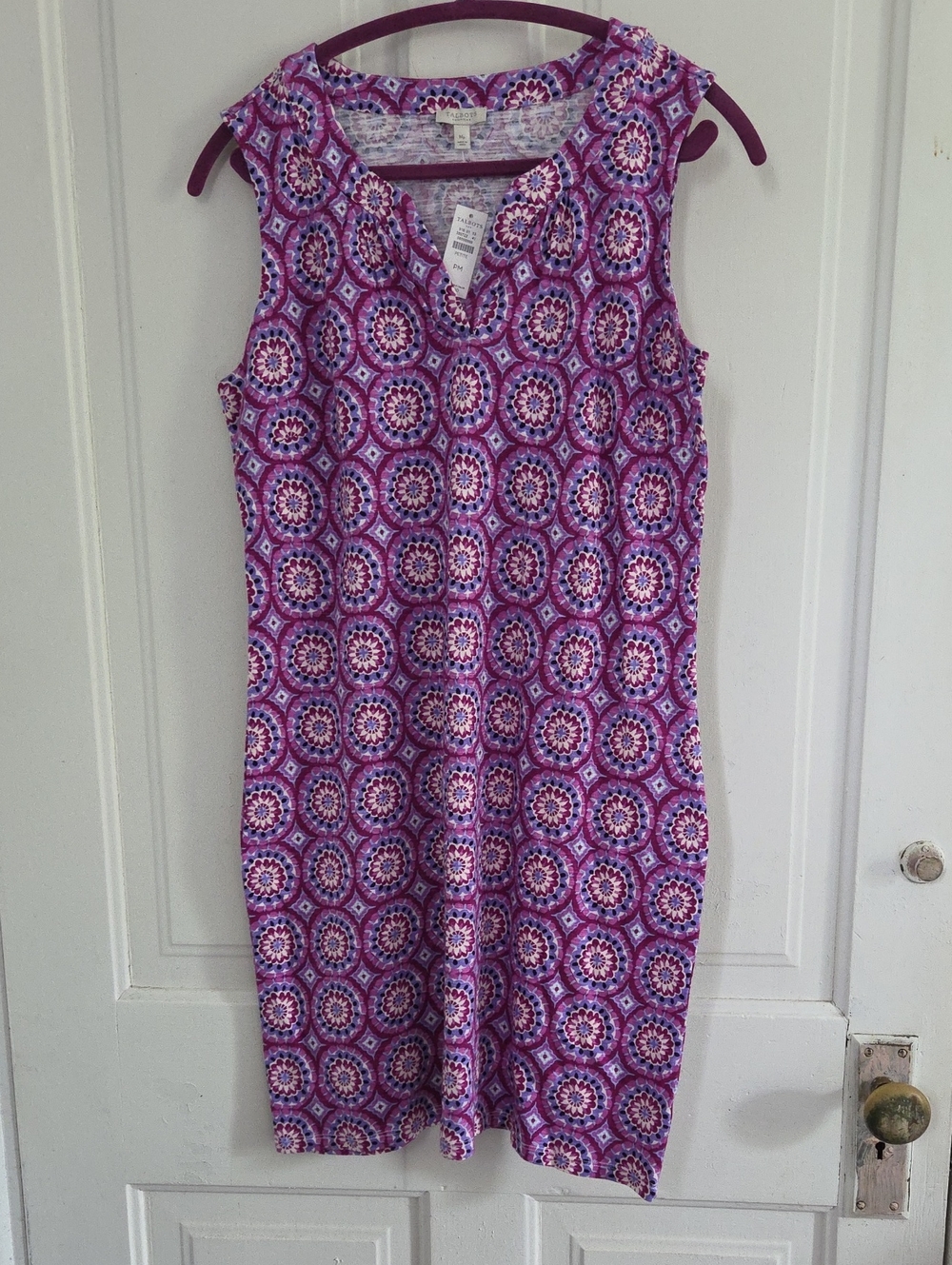 Talbots Petite Medallion Casual Cotton Dress